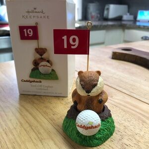 Hallmark ornament Caddyshack Teed-Off Gopher in box like new.